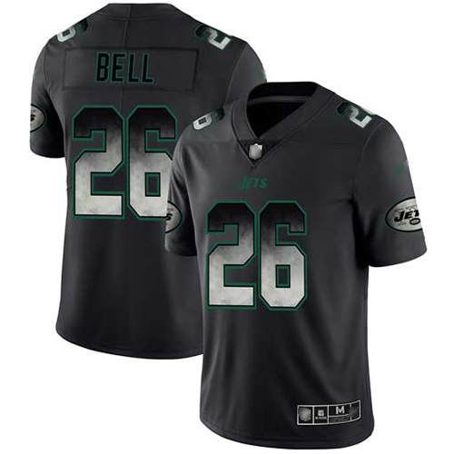 Jets #26 Le'Veon Bell Black Men's Stitched Football Vapor Untouchable Limited Smoke Fashion Jersey