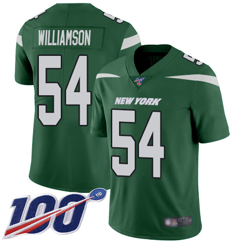 Jets #54 Avery Williamson Green Team Color Men's Stitched Football 100th Season Vapor Limited Jersey