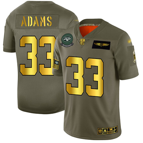 Jets #33 Jamal Adams Camo/Gold Men's Stitched Football Limited 2019 Salute To Service Jersey