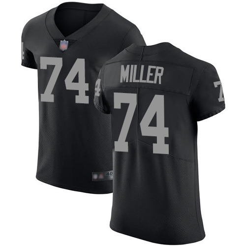 Raiders #74 Kolton Miller Black Team Color Men's Stitched Football Vapor Untouchable Elite Jersey