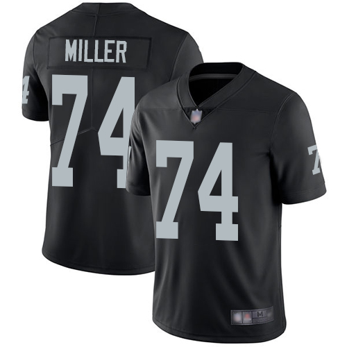 Raiders #74 Kolton Miller Black Team Color Men's Stitched Football Vapor Untouchable Limited Jersey