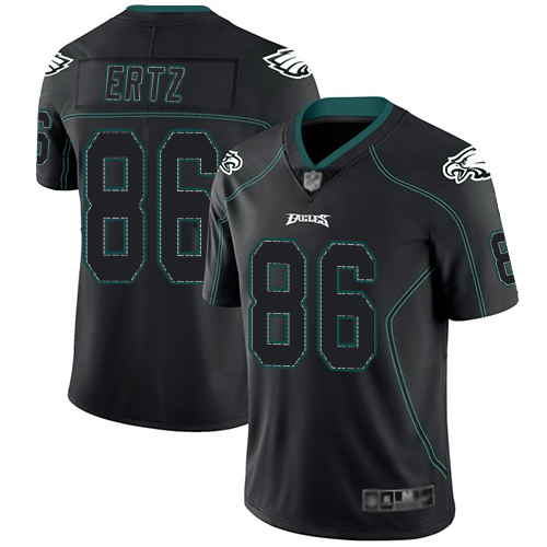 Eagles #86 Zach Ertz Lights Out Black Men's Stitched Football Limited Rush Jersey