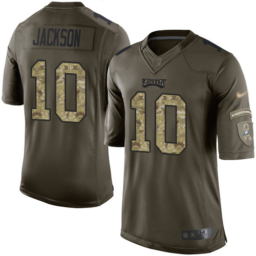 Eagles #10 DeSean Jackson Green Men's Stitched Football Limited 2015 Salute To Service Jersey