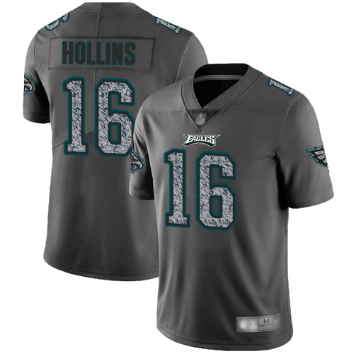 Eagles #16 Mack Hollins Gray Static Men's Stitched Football Vapor Untouchable Limited Jersey