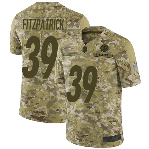 Steelers #39 Minkah Fitzpatrick Camo Men's Stitched Football Limited 2018 Salute To Service Jersey