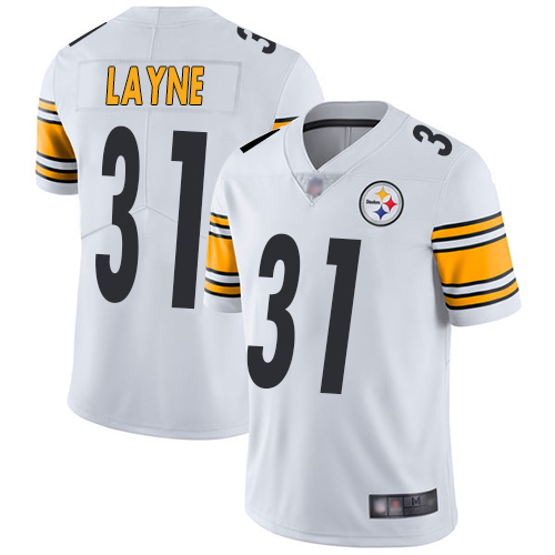 Steelers #31 Justin Layne White Men's Stitched Football Vapor Untouchable Limited Jersey