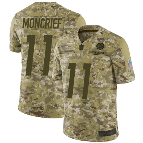 Steelers #11 Donte Moncrief Camo Men's Stitched Football Limited 2018 Salute To Service Jersey