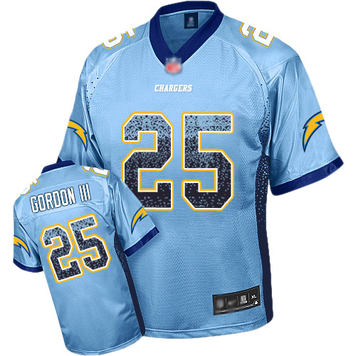 Chargers #25 Melvin Gordon III Electric Blue Alternate Men's Stitched Football Elite Drift Fashion Jersey