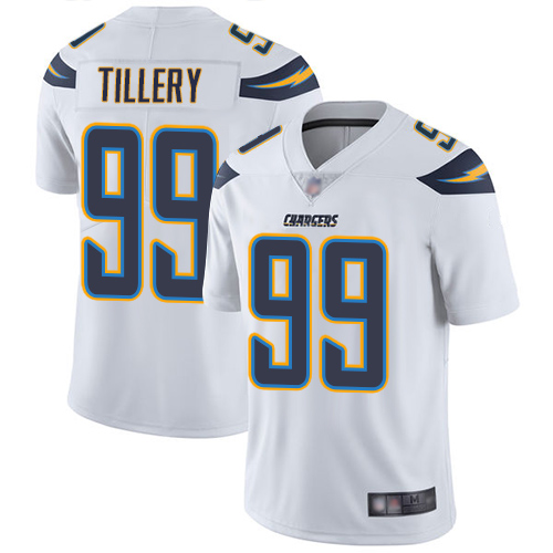 Nike Chargers #99 Jerry Tillery White Men's Stitched NFL Vapor Untouchable Limited Jersey