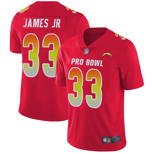 Chargers #33 Derwin James Jr Red Men's Stitched Football Limited AFC 2019 Pro Bowl Jersey