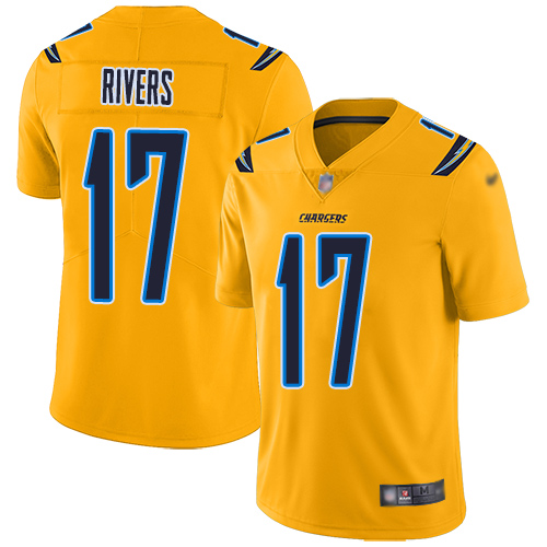 Chargers #17 Philip Rivers Gold Men's Stitched Football Limited Inverted Legend Jersey