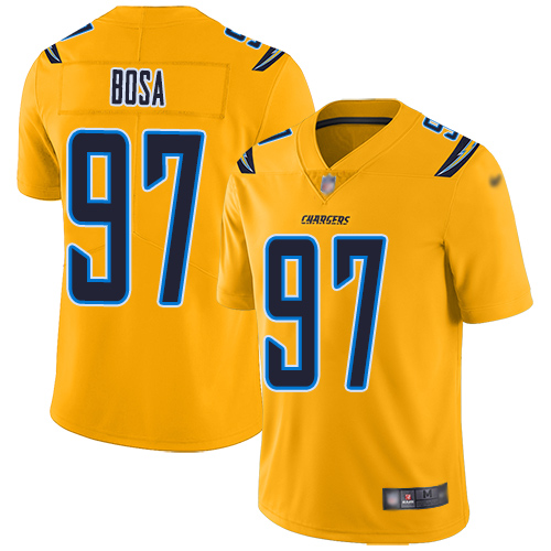 Chargers #97 Joey Bosa Gold Men's Stitched Football Limited Inverted Legend Jersey