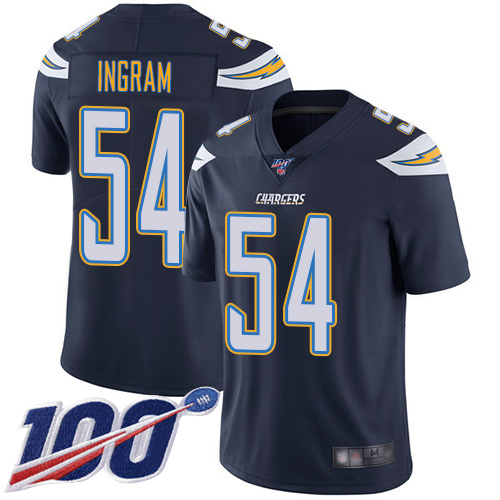 Chargers #54 Melvin Ingram Navy Blue Team Color Men's Stitched Football 100th Season Vapor Limited Jersey