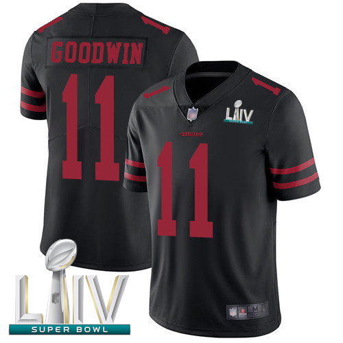 49ers #11 Marquise Goodwin Black Alternate Super Bowl LIV Bound Men's Stitched Football Vapor Untouchable Limited Jersey