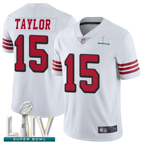 49ers #15 Trent Taylor White Rush Super Bowl LIV Bound Men's Stitched Football Vapor Untouchable Limited Jersey