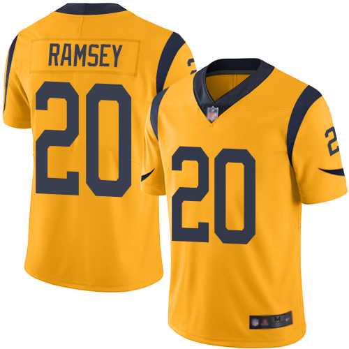 Rams #20 Jalen Ramsey Gold Men's Stitched Football Limited Rush Jersey