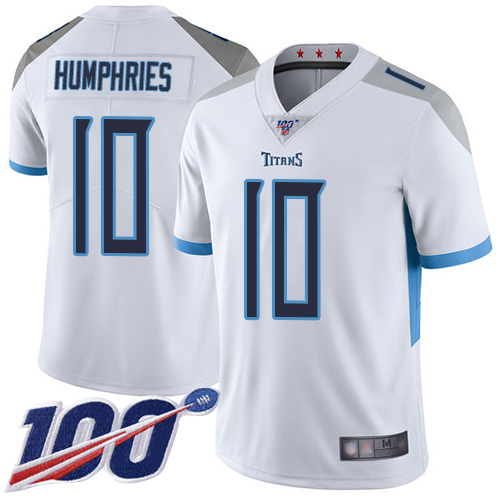 Titans #10 Adam Humphries White Men's Stitched Football 100th Season Vapor Limited Jersey