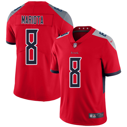 Titans #8 Marcus Mariota Red Men's Stitched Football Limited Inverted Legend Jersey