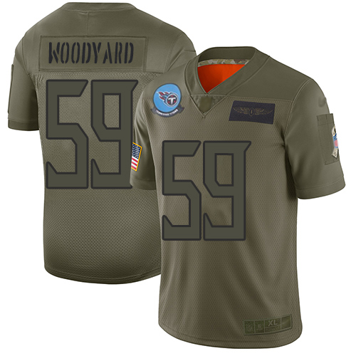 Titans #59 Wesley Woodyard Camo Men's Stitched Football Limited 2019 Salute To Service Jersey