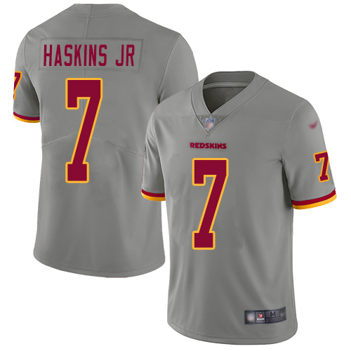 Redskins #7 Dwayne Haskins Jr Gray Men's Stitched Football Limited Inverted Legend Jersey