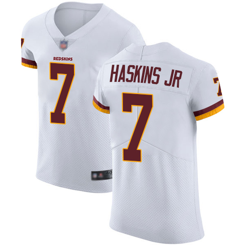 Redskins #7 Dwayne Haskins Jr White Men's Stitched Football Vapor Untouchable Elite Jersey