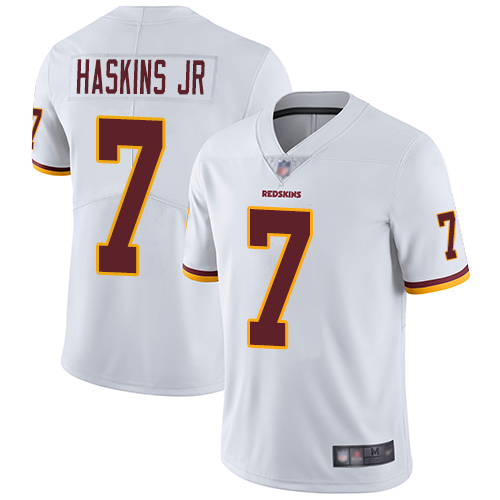 Redskins #7 Dwayne Haskins Jr White Men's Stitched Football Vapor Untouchable Limited Jersey