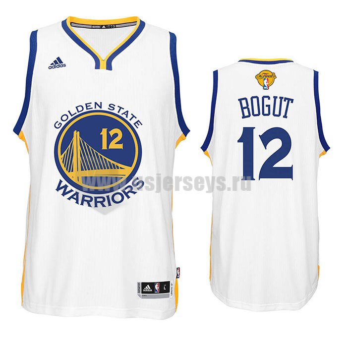 Men's Golden State Warriors #12 Andrew Bogut White Stitched 2016 The Finals Home Swingman NBA Jersey