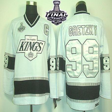 Los Angeles Kings #99 Wayne Gretzky White CCM Throwback 2014 Stanley Cup Finals Stitched NHL Jerseys