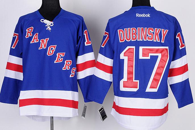 New York Rangers 17 Brandon Dubinsky Blue NHL Jerseys