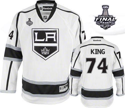Los Angeles Kings #74 Dwight King White Road 2014 Stanley Cup Finals Stitched NHL Jerseys