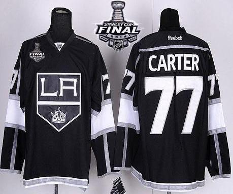 Los Angeles Kings #77 Jeff Carter Black Home 2014 Stanley Cup Finals Stitched NHL Jerseys