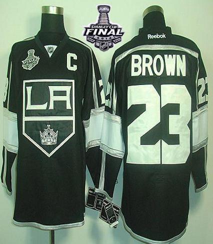 Los Angeles Kings #23 Dustin Brown Black Home 2014 Stanley Cup Finals Stitched NHL Jerseys