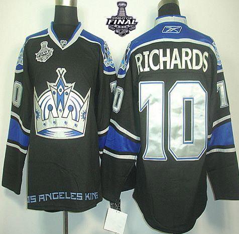 Los Angeles Kings #10 Mike Richards Black Third 2014 Stanley Cup Finals Stitched NHL Jerseys