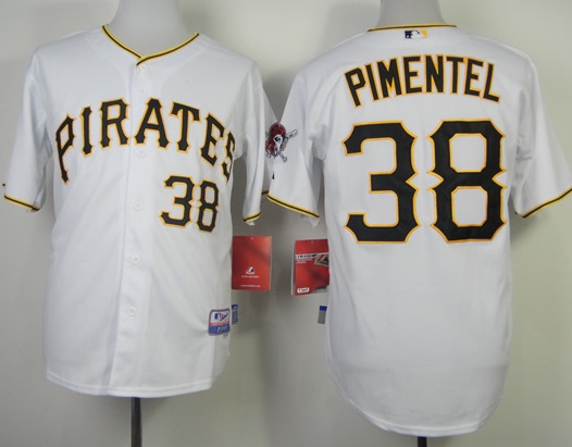 Pittsburgh Pirates 38 Stolmy Pimentel White Cool Base MLB Jerseys