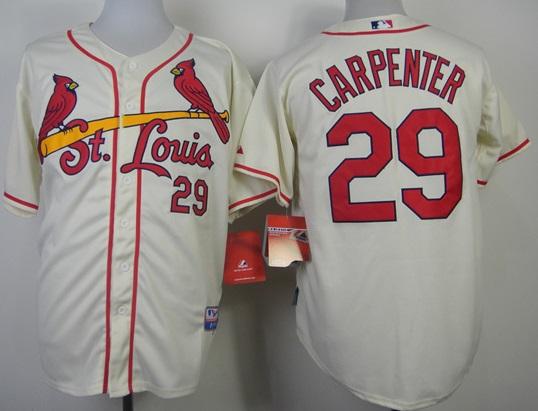 St. Louis Cardinals 29 Chris Carpenter Cream Cool Base MLB Jerseys
