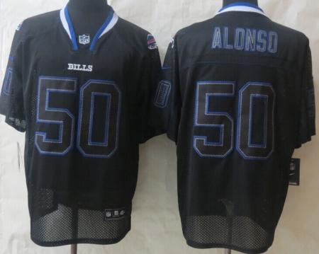 Nike Buffalo Bills 50 Kiko Alonso Lights Out Black Elite NFL Jerseys