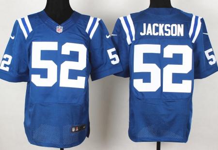 Nike Indianapolis Colts 52 D'Qwell Jackson Blue Elite NFL Jerseys