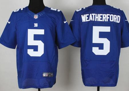 Nike Indianapolis Colts 5 Steve Weatherford Blue Elite NFL Jerseys