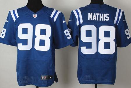 Nike Indianapolis Colts 98 Robert Mathis Blue Elite NFL Jerseys