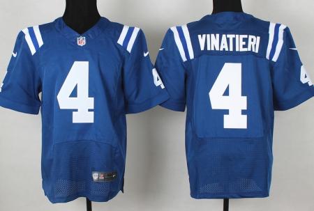 Nike Indianapolis Colts 4 Adam Vinatieri Blue Elite NFL Jerseys
