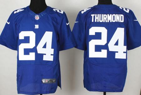 Nike New York Giants 24 Walter Thurmond Blue Elite NFL Jerseys