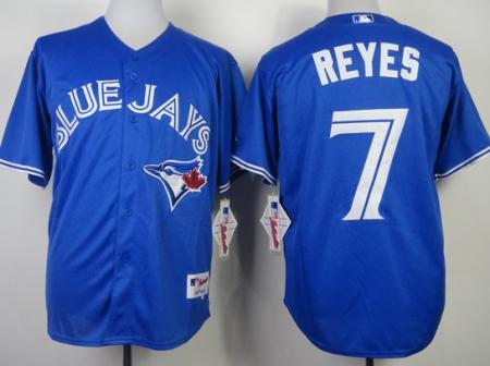 Toronto Blue Jays 7 Jose Reyes Blue MLB Jerserys