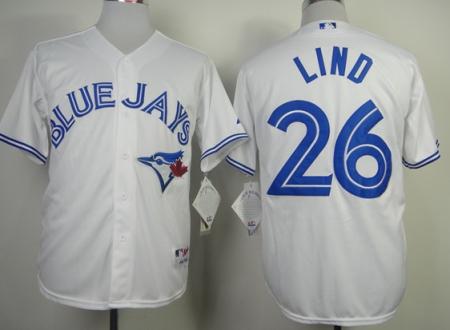 Toronto Blue Jays 26 Adam Lind White MLB Jerserys