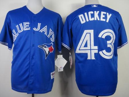 Toronto Blue Jays 43 R.A. Dickey Blue MLB Jerserys
