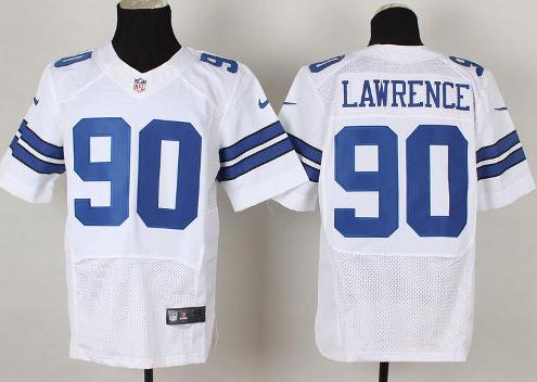 Nike Dallas Cowboys #90 Demarcus Lawrence White Elite NFL Jerseys