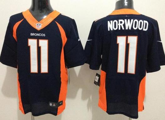 Nike Denver Broncos #11 Jordan Norwood Blue Elite NFL Jerseys