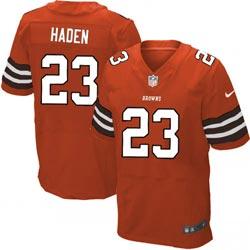 Nike Cleveland Browns 23 Joe Haden Orange Elite NFL Jerseys