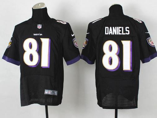 Nike Baltimore Ravens 81 Owen Daniels Black Elite NFL Jerseys
