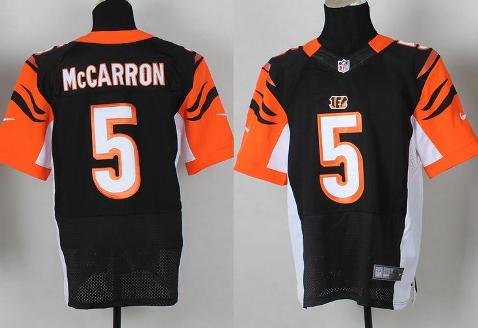 Nike Cincinnati Bengals 5 AJ McCarron Black Elite NFL Jerseys