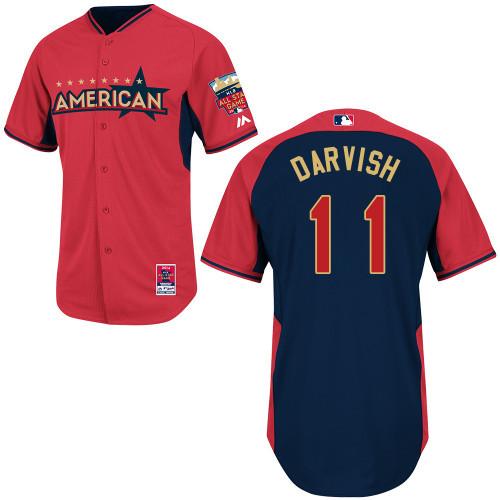2014 All-Star Game American League League Texas Rangers 11 Yu Darvish Red Blue MLB Jerseys